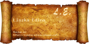 Liszka Edina névjegykártya